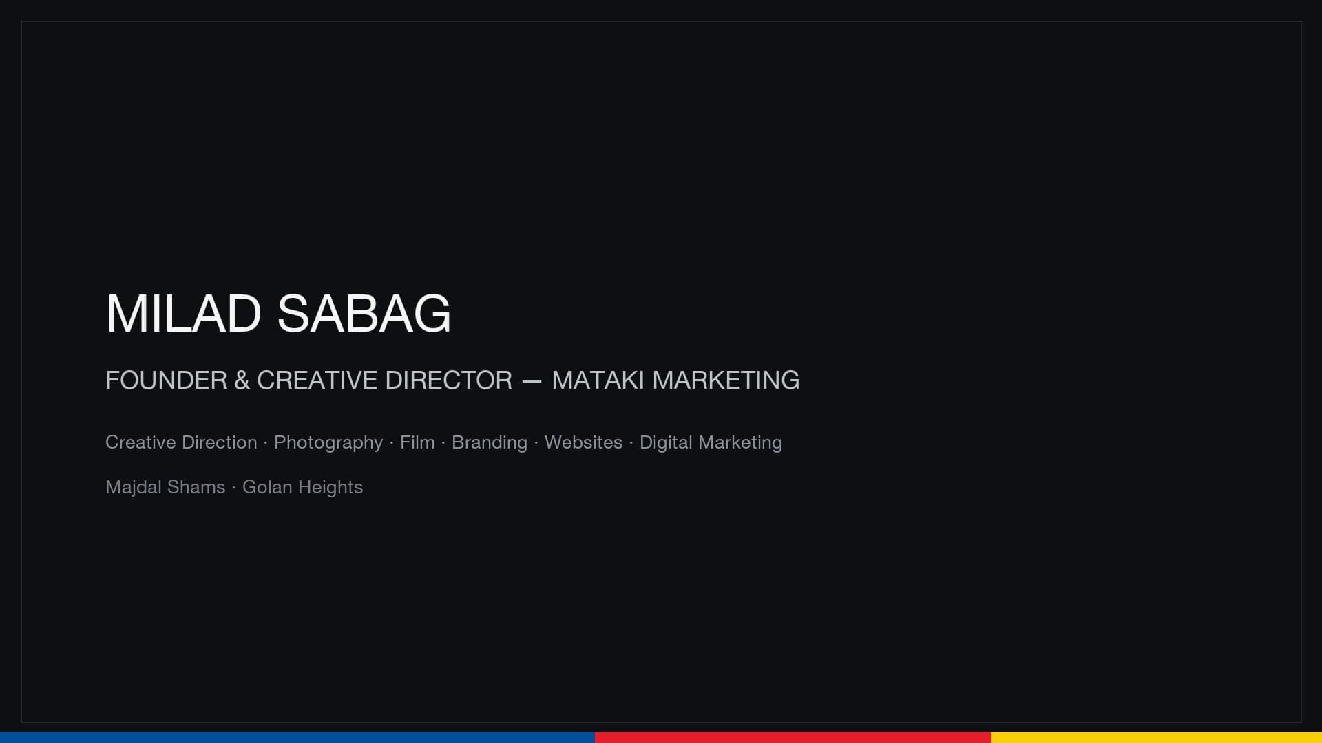 Cinematography and brand storytelling short-form preview.